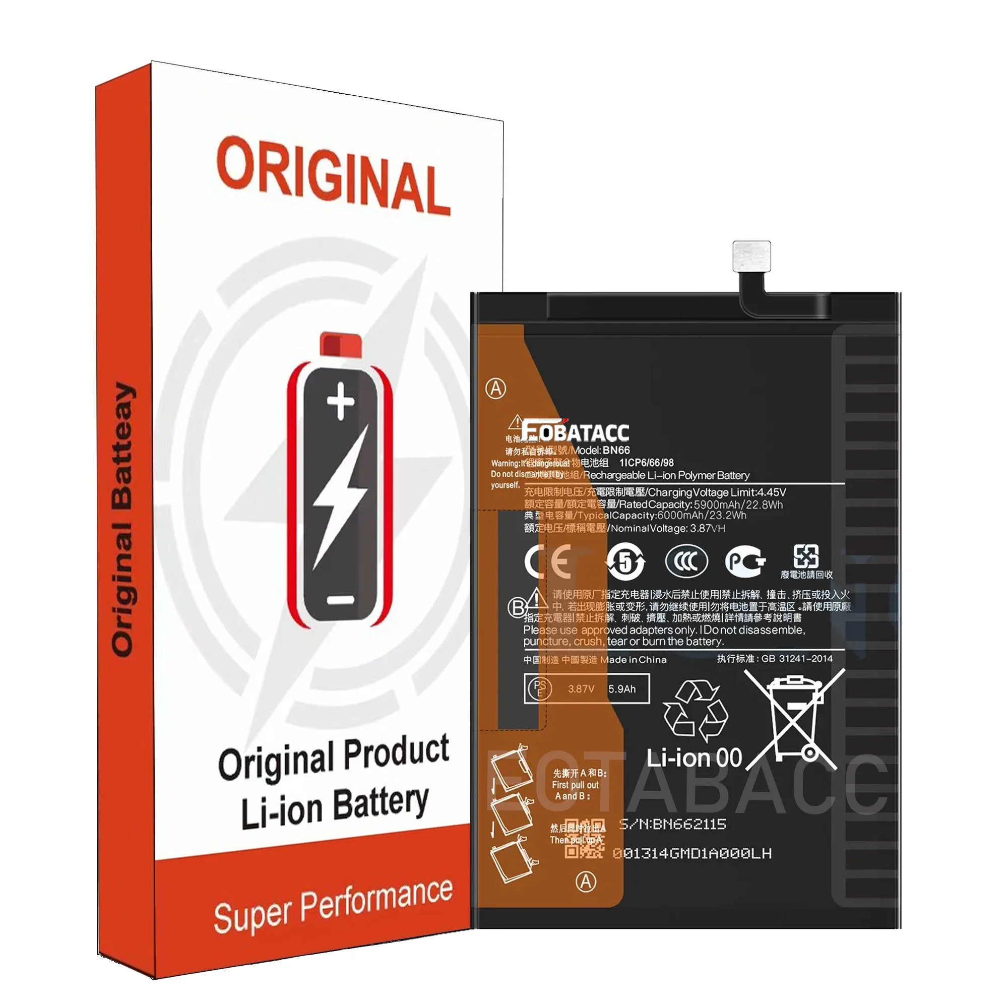 2025 Years BN66 Replacement Battery BN66 For Xiaomi Mi POCO C40 Rechargeable Phone Battery 6000mAh+Free Tools