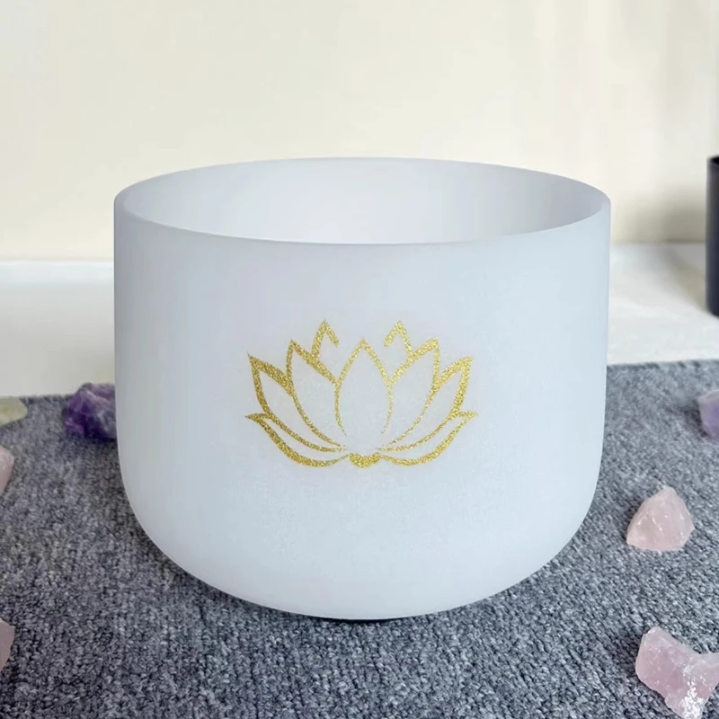 Crystal Singing Bowl Sound Healing Yoga Song Bowls Professional Meditation White Quartz Bowl Relax Relieve Stress Music Bowls