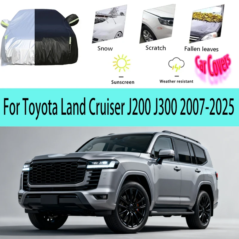 

For Toyota Land Cruiser J200 J300 2007-2025 Full Car Covers Outdoor Sun Anti UV Rain Snow Dust Protection Oxford Cloth Accessori