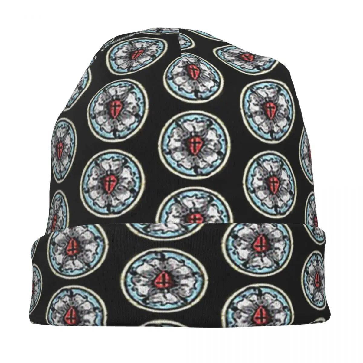 مارتن لوثر روز لوتثران رمز المتعثرة الطباشير 5 سولاس Skullies قبعة صغيرة قبعة الخريف الدافئة محبوك بونيه قبعات الكبار