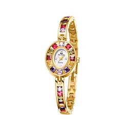 Orologio a catena da donna UTHAI Brand Light Luxury Gold Gradient Rainbow bracciale impermeabile da donna Fashion orologio al quarzo orologi regalo