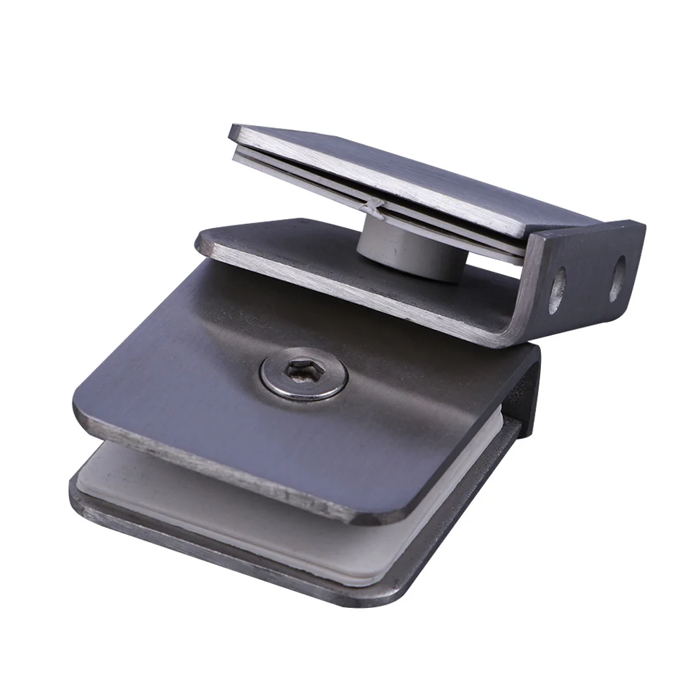 

2pcs Stainless Steel Glass Clips Metal Shelf Clips For Cabinet Shower Display Fixing Support Brackets Holder Clamp