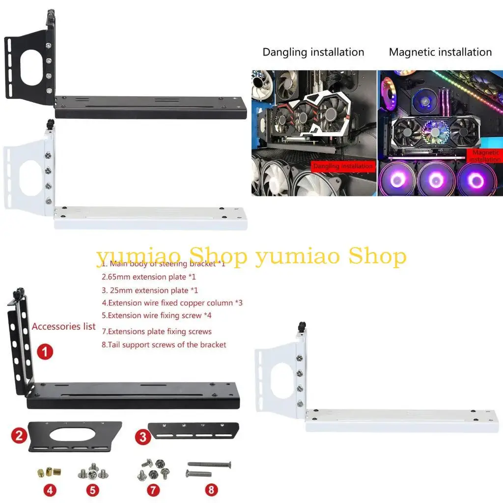 

587B Vertical GPU Bracket PCI-E Riser VGA Graphics standing Holder kickstand/base
