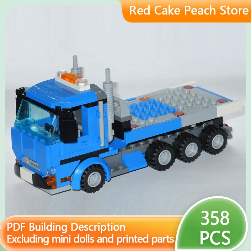 

City Car Model MOC Building Bricks Cargo Transport Flatbed Truck Modular Technology Children Holiday Gifts Assemble Toys Suit