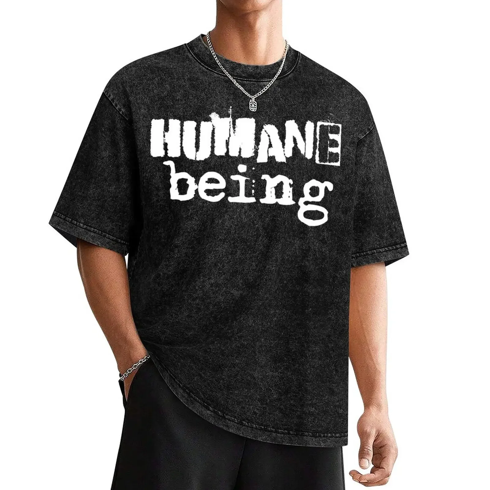 Humane Being T-Shirt rapper graphic tees tees animal prinfor boys oversized t shirts for men