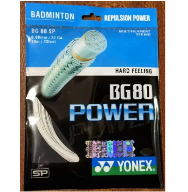 YONEX Badmintonschlägersaite BG80 POWER (0,68 mm) Ausdauertraining, Wettbewerb, professionell, langlebig, einfach zu spielen, hohe Qualität