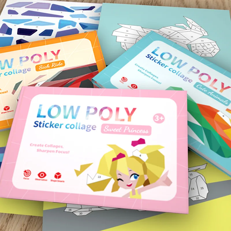 مجموعات الكولاج الهندسية ثلاثية الأبعاد للأطفال • ألغاز لاصقة ذاتية الصنع ألعاب تعليمية لتدريب التركيز • الحرف اليدوية لتعزيز الدماغ للأطفال #2