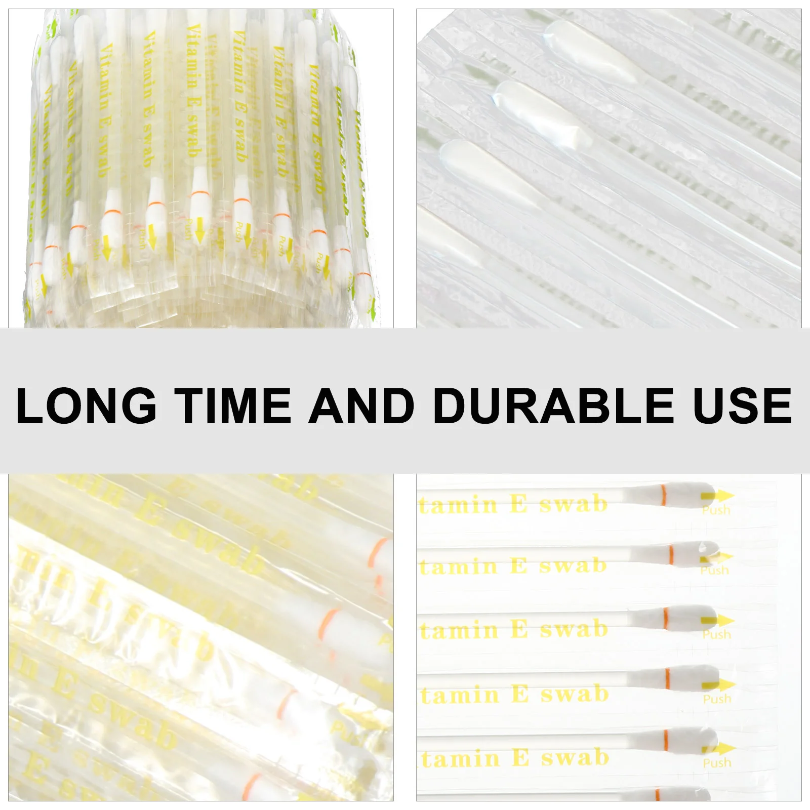 100Pcs Vitamin E Cotton Swabs Disposable VE Applicators for and Teeth