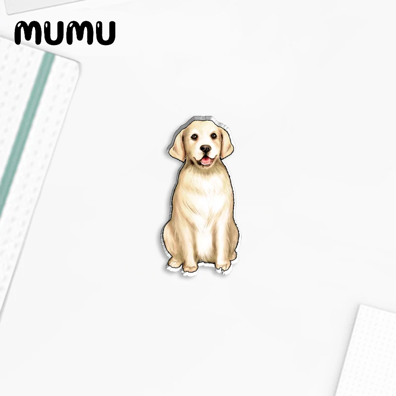 2023 New Labrador Retriever Lapel Pin Cute Dogs Acrylic Brooches Handmade Epoxy Jewelry Shirt Bag Badge