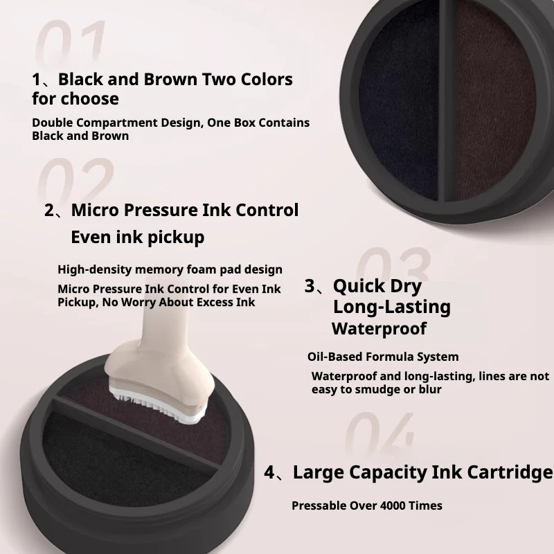 DEZONE ダブルヘッドアイラッシュスタンプ 防水・防汗 オリジナル製品セット＆にじまないリキッドアイライナー