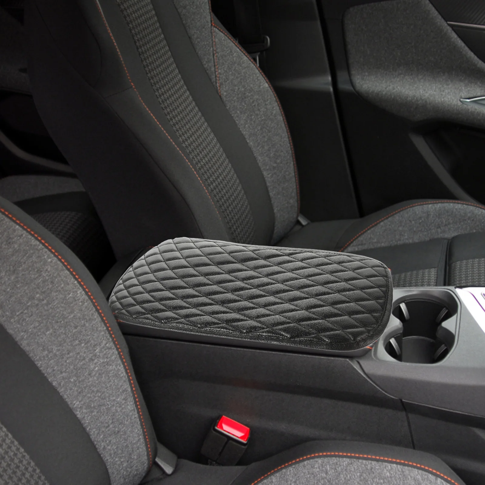 

Anti-Slip Car Armrest Cover Universal Fit Soft PU Durable Easy Install Comfortable Pad Car Armrest Cushion Center Console Pad