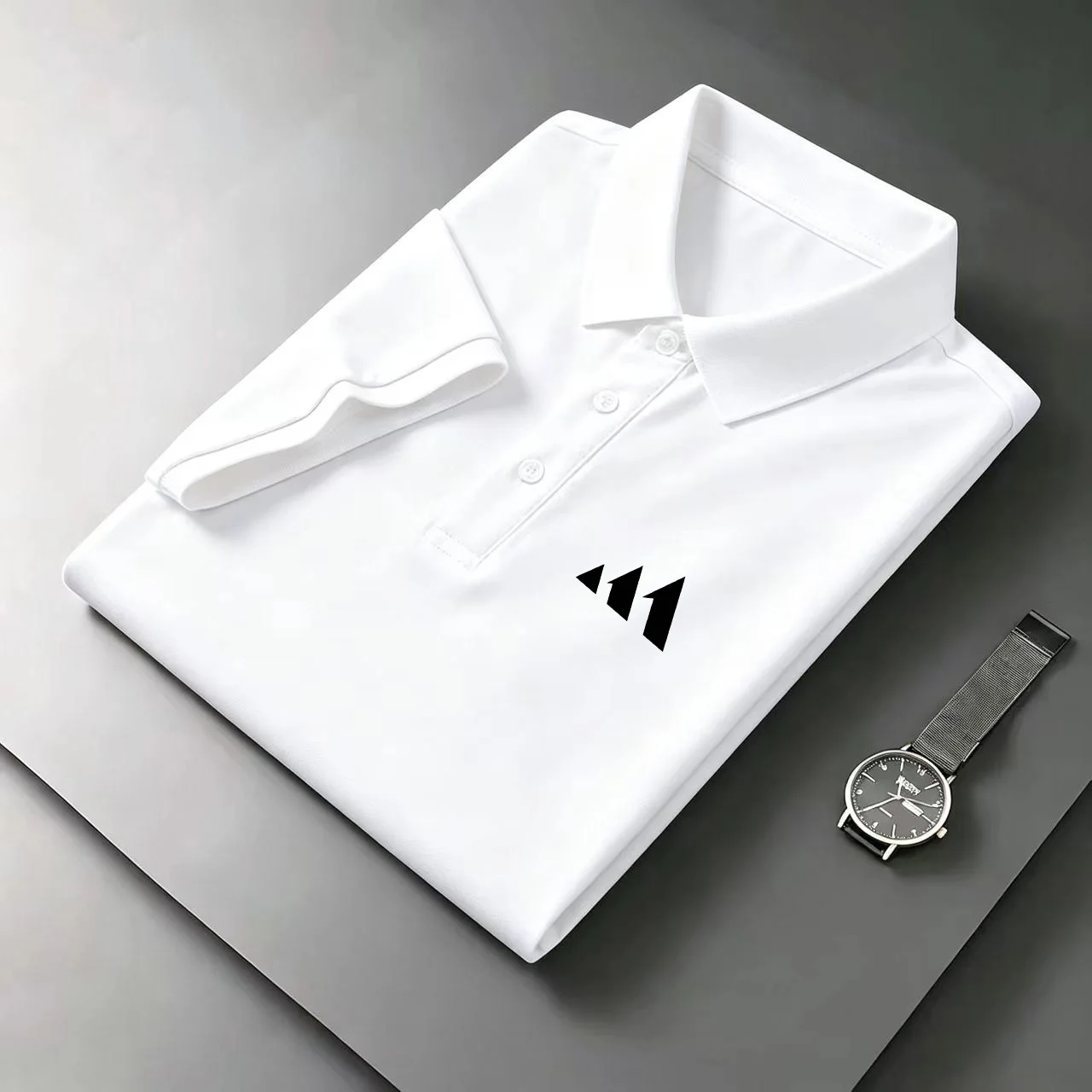 Summer Men's premium polo shirt, quick drying, breathable, casual, business fashion, sports, short sleeved, men's clothing
