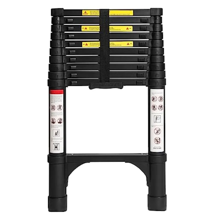 

Алюминиевая телескопическая лестница 10,5 футов, легкая, многофункциональная, складная, с 2 треугольными стабилизаторами, усиленная, нагрузка до 330 фунтов