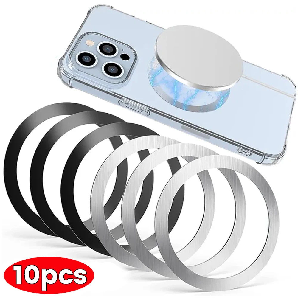 

10/1Pcs Self Adhesive Metal Ring Iron Sheet Sticker for Apple IPhone Case Magsafe Magnetic Wireless Charging Ring for iPhone 15