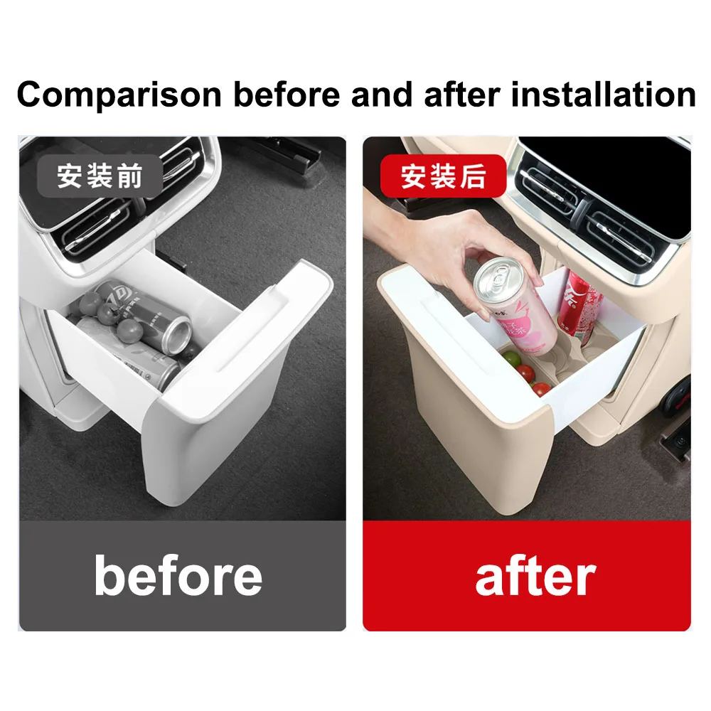 Fit For New AITO M7 2026 Silicone Pad For Rear Refrigerator Automotive Modification Parts Partition Storage Easy To Clean