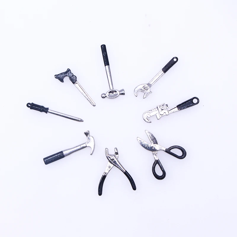 8pcs/set Home Garden Tools Miniature Items Dollhouse Accessories Repair Tool Model