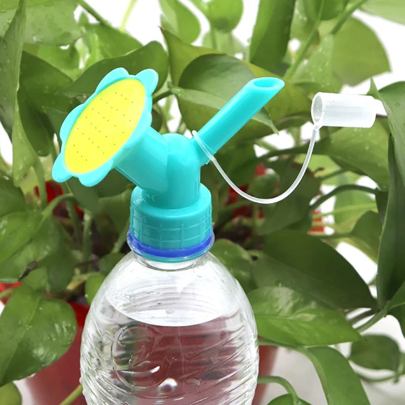 Bottle Cap Sprinker 2-IN-1 Home Garden Mini Watering Can Double Head Water Spout Bonsai Nozzle for Indoor Outdoor Seedling Plant