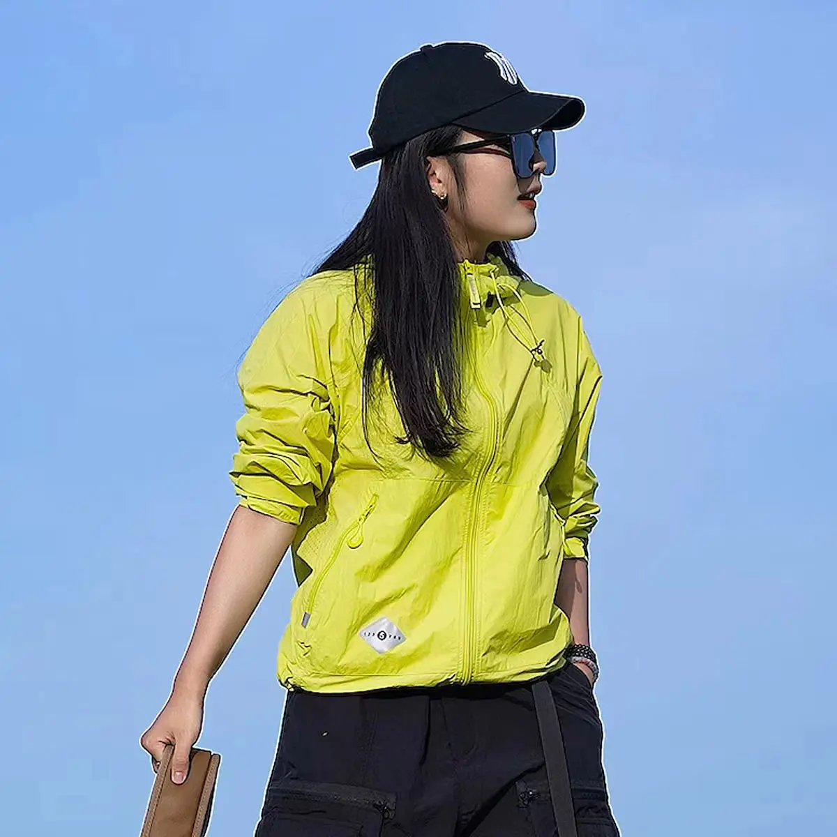 

Мужское лето 2024, уличное легкое повседневное пальто с защитой от ультрафиолета Jaet ex, дышащее моющееся пальто с капюшоном и застежкой-молнией