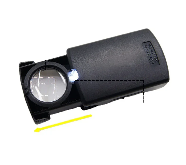 Manufacturers direct mini pull type LED light high power high definition portable jewelry magnifying glass wholesale