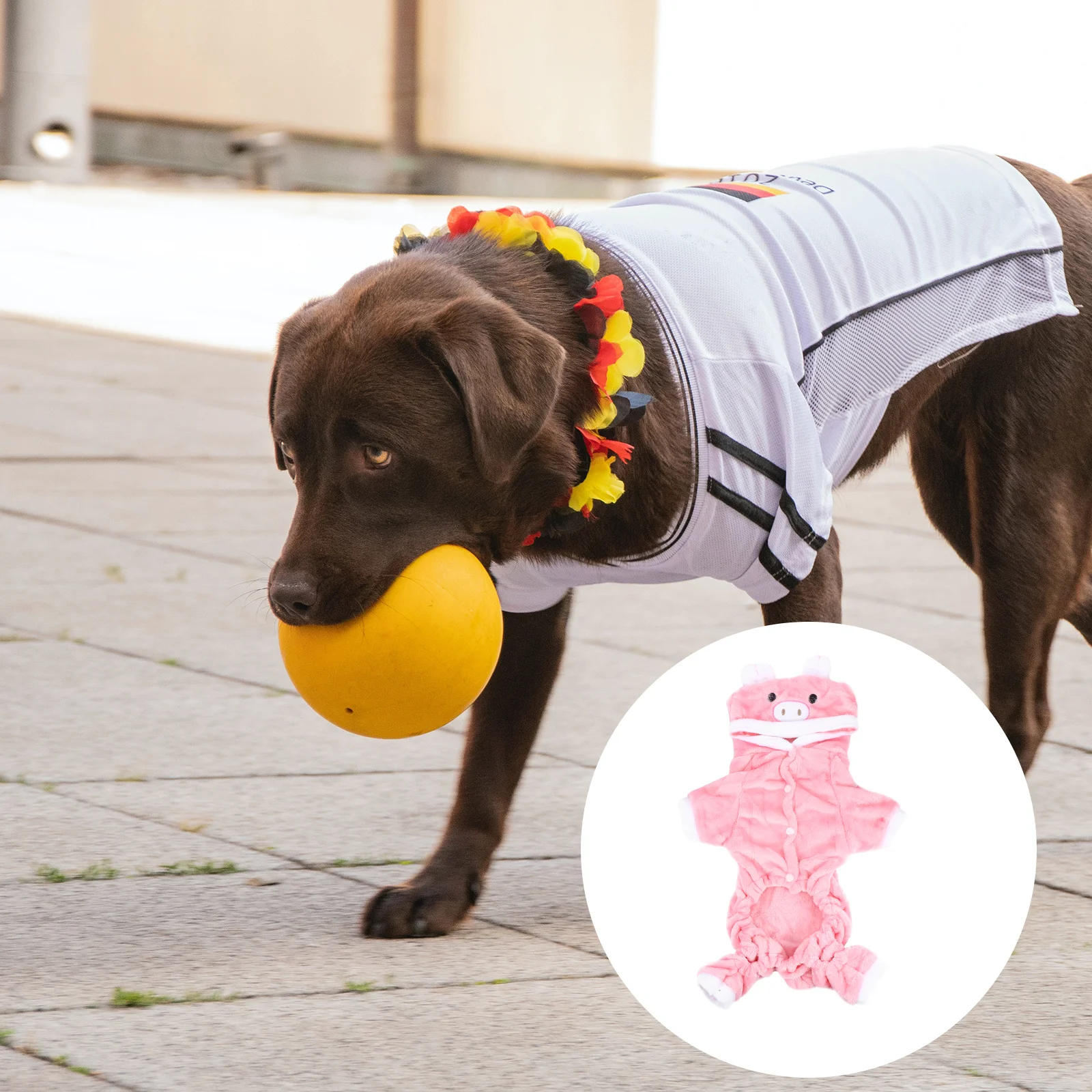 

-Lined Pig Costume For Dogs Cute Warm Coat Winter Dog Clothes Fashionable Pet Apparel Pig Pet Clothes