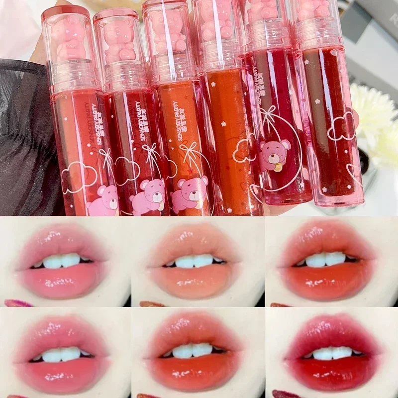 Espelho Lip Gloss Hidratante, Redução das Linhas Lábio, Tint, Batom Líquido Impermeável, Long Lasting Lip Ink, Maquiagem Cosméticos