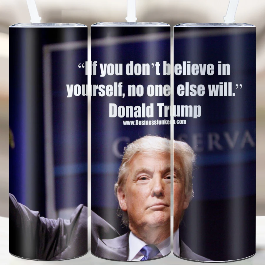 20oz Coffee Tumblers Straw Lid 3D Print Trump 