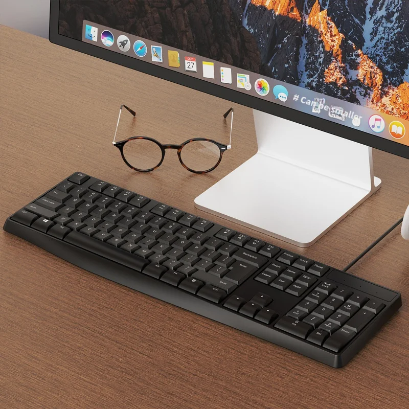 

CK801U Бесшумная проводная клавиатура Эргономичная офисная клавиатура с хорошим ощущением набора текста