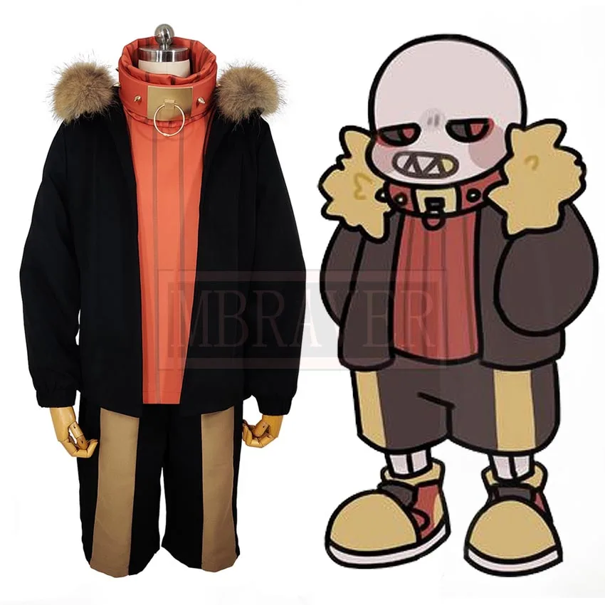 

Undertale Fell Sans Halloween Cosplay Costume Uniform Party Christmas Outfit Customize Any Size