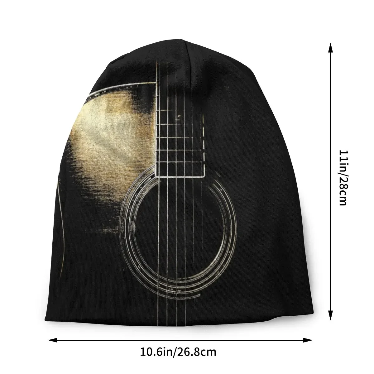 Acoustic Guitar Bonnet Hat Knitted Hat Autumn Winter Music Outdoor Skullies Beanies Hats Men's Adult Warm Multifunction Cap