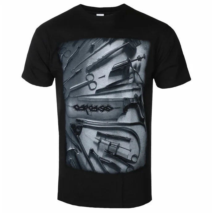 Monochrome Photo‑style Various Surgical Instruments with Spiky Band Logo Front‑print, Number‑letter Mixed Album Title