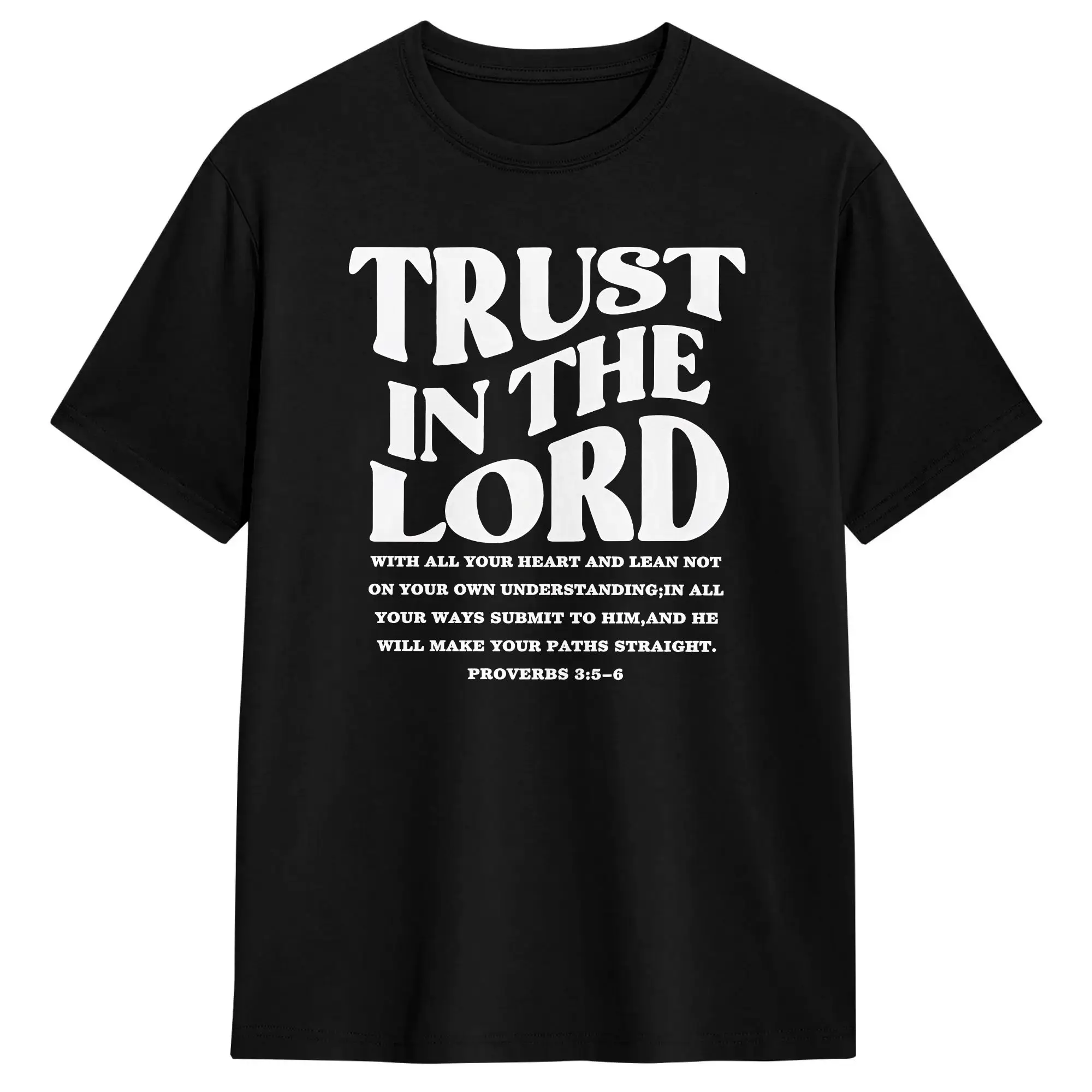 Trust in the lord T-Shirt Summer  Cotton T-Shirts For Men Hippie Casual Tee Shirt Short Sleeve Vintage Clothes