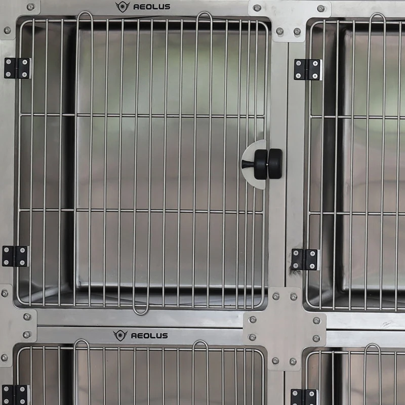 Dog kennel cage custom-made stackable Low noise Stainless steel dog kennel Rounded corner Easy to clean pets boarding kennel