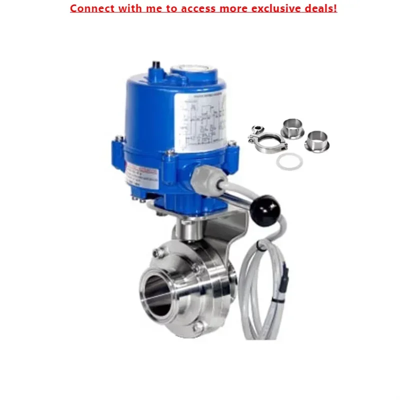 

Donjoy Stainless Steel Sanitary Butterfly Valves Durable Electric Operated Clamp Butterfly Valve For Fluid