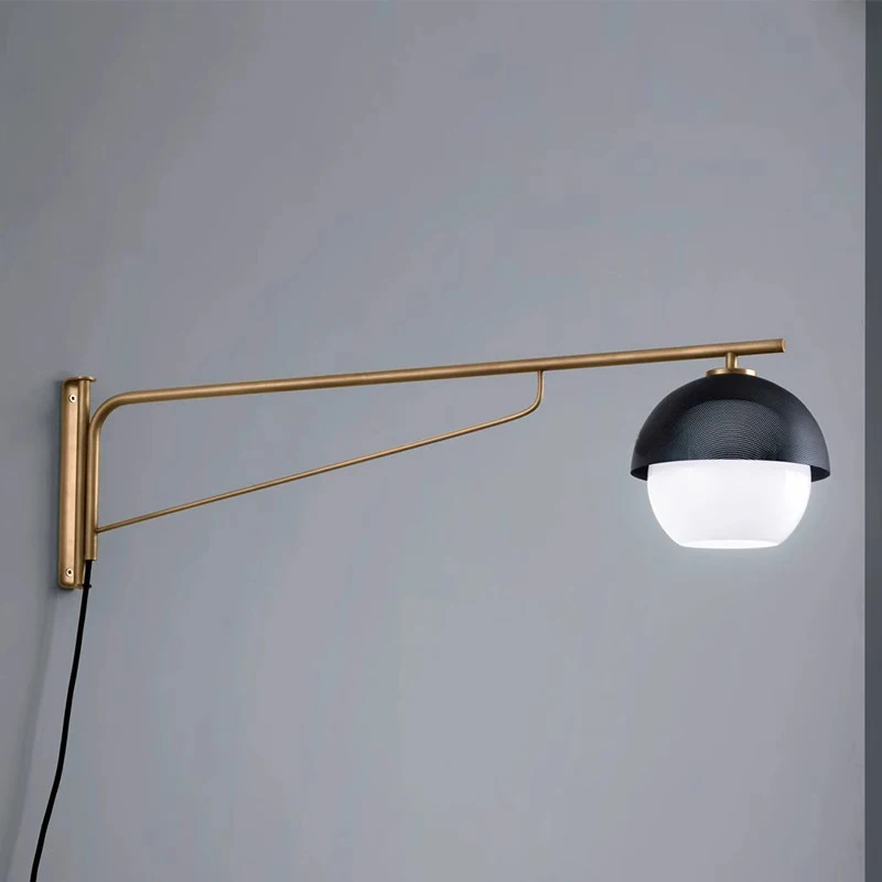 

Винтажный промышленный металлический настенный светильник с регулируемой рукой, черный настенный бра для бара, кафе, спальни, гостиной, декор