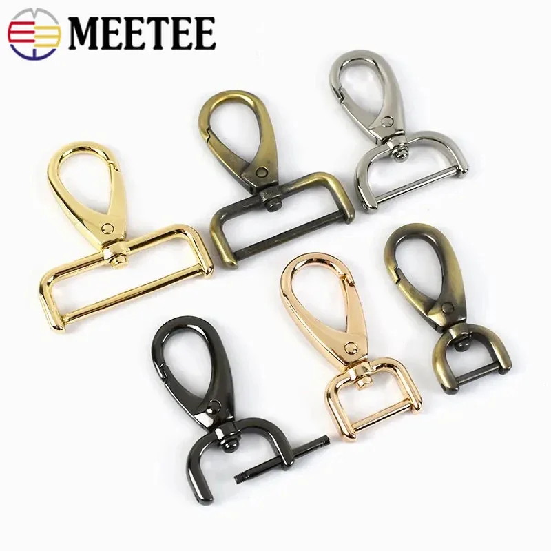 10Pcs 13-38mm Removable Lobster Clasp Bag Strap Metal Buckles Handbag Belt Swivel Trigger Snap Dog Collar Hook DIY Accessories