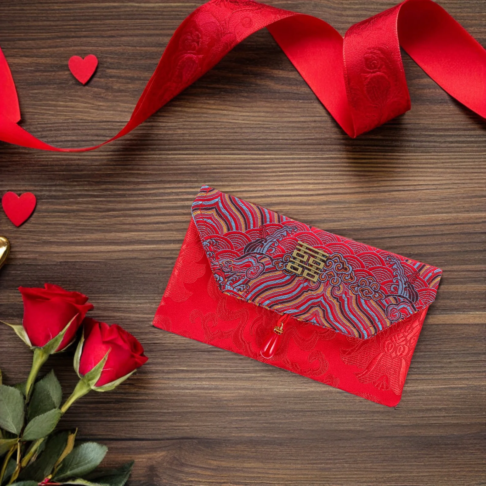 

Chinese Wedding Red Brocade Lucky Money Bags For Spring Festival Birthday Celebration Hongbao Packets Wedding Money