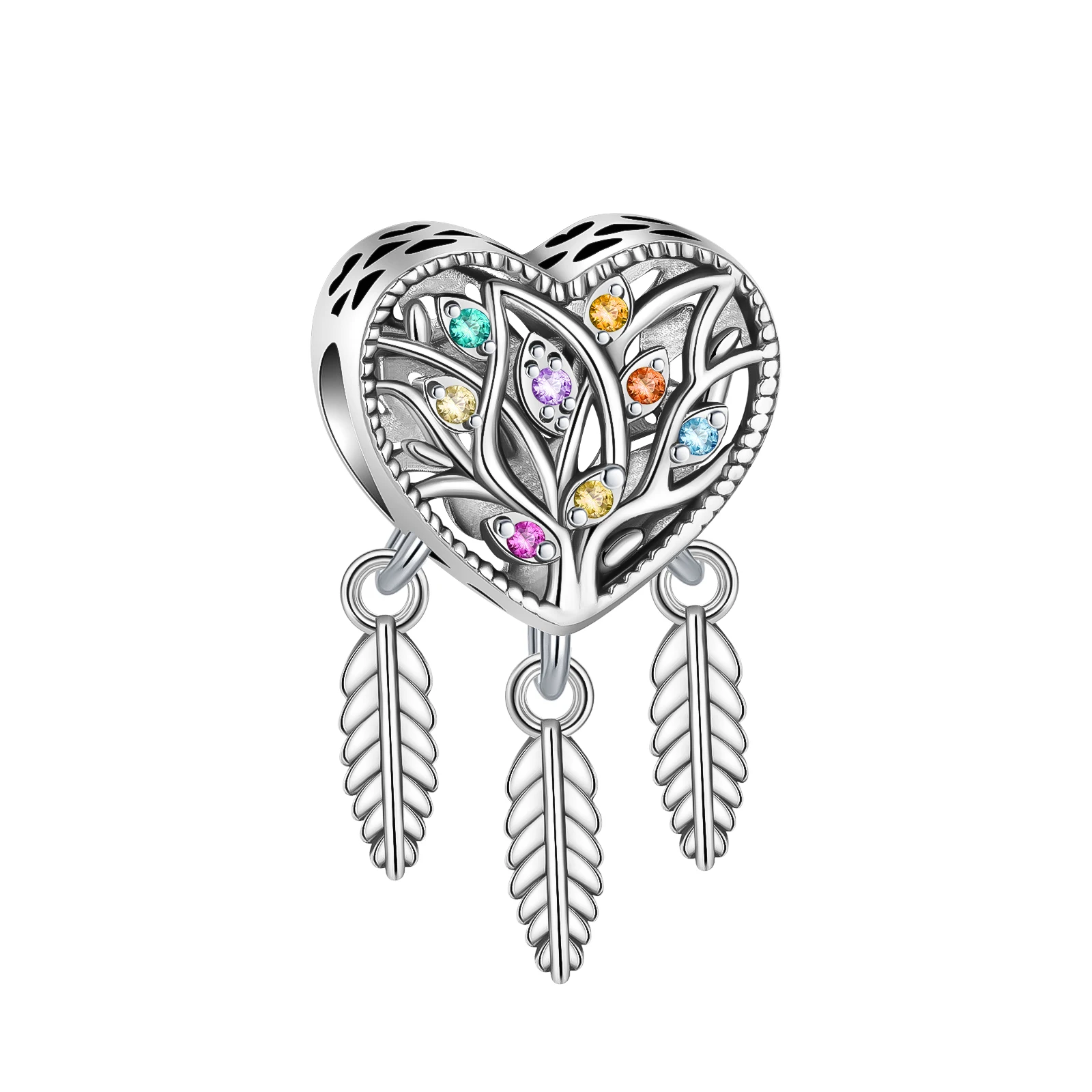 

925 silver tree of life dream catcher boutique pendant fit pandora original bracelet charm beads necklace Diy female jewelry