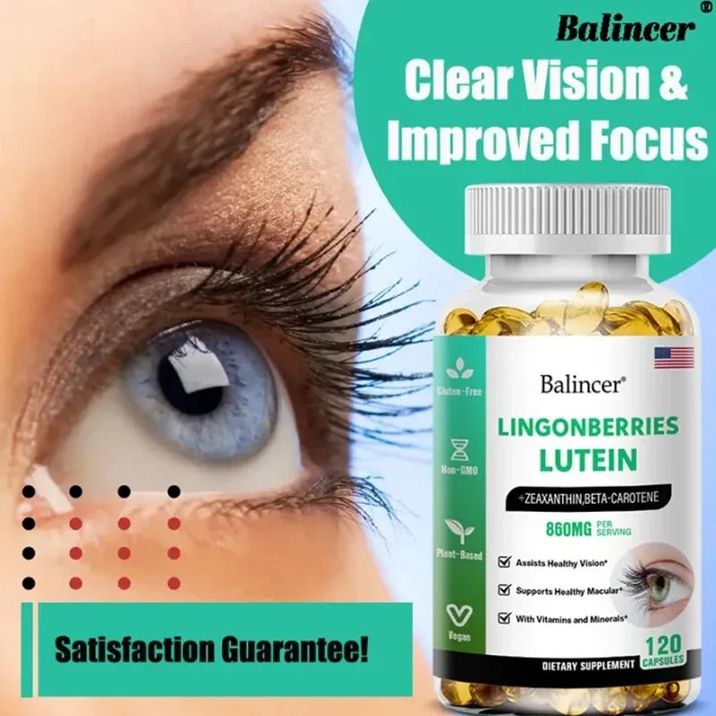 Vision Vitamin Supplement - Eye Nutrition Dietary Supplement Relieve Eyestrain Support Enhance Vision and Blue Light Defense