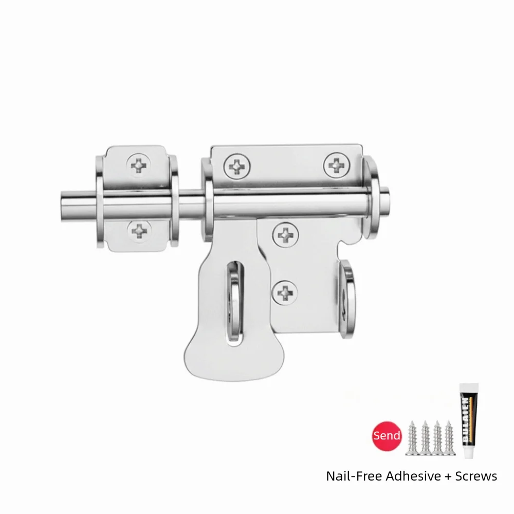 

Stainless Steel Stainless Steel Door Latch With Screws Hardware Gate Safety Lock Solid Sliding Bolts Security Lock