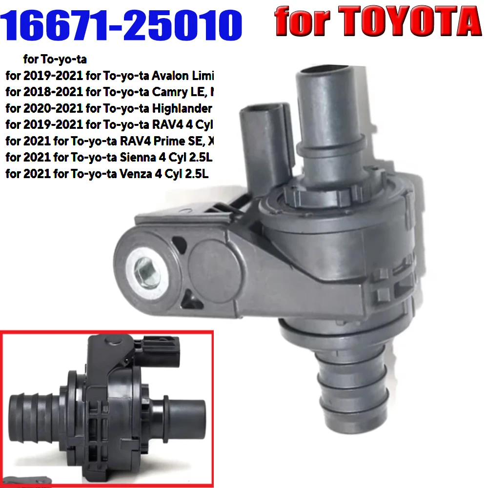 

for TOYOTA Water Pump Coolant 1667125010 for Camry Car Parts Water Control Valve 16671-25010 Quality Auto Parts