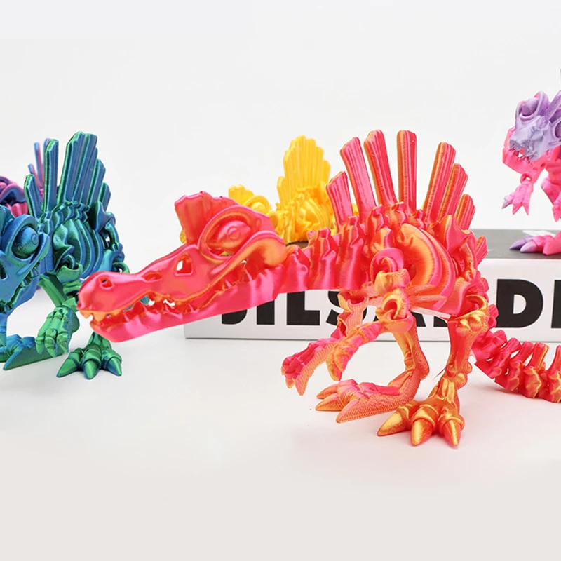 

3D печатная фигурка динозавра эхинозавра с подвижными драконами, разноцветный подарок для детей, креативный домашний декор на день рождения
