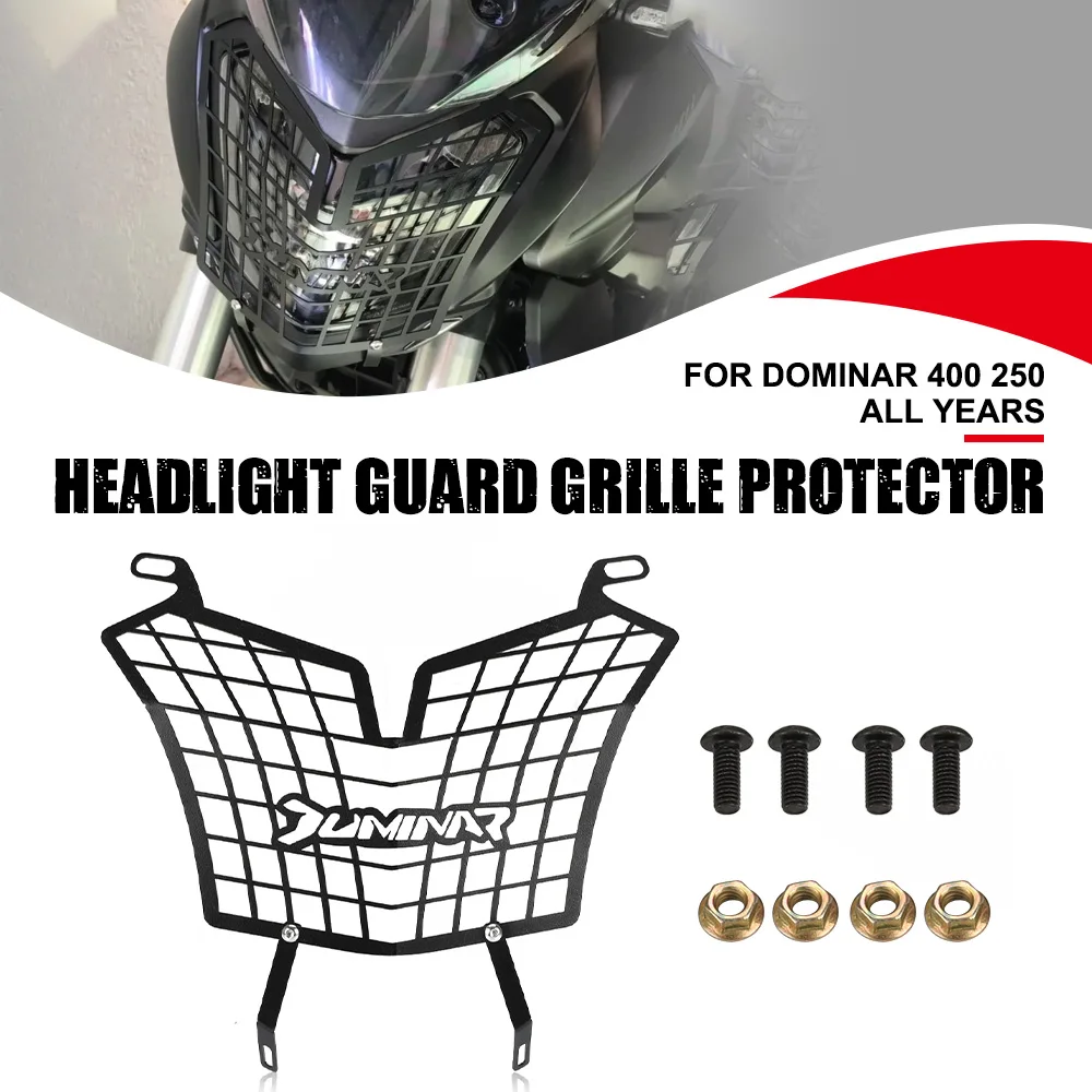 

FOR BAJAJ DOMINAR 250/400 All YEAR DOMINAR250 Motorcycle Front Headlight Grille Guard Cover Protector Decorative headlamp Net