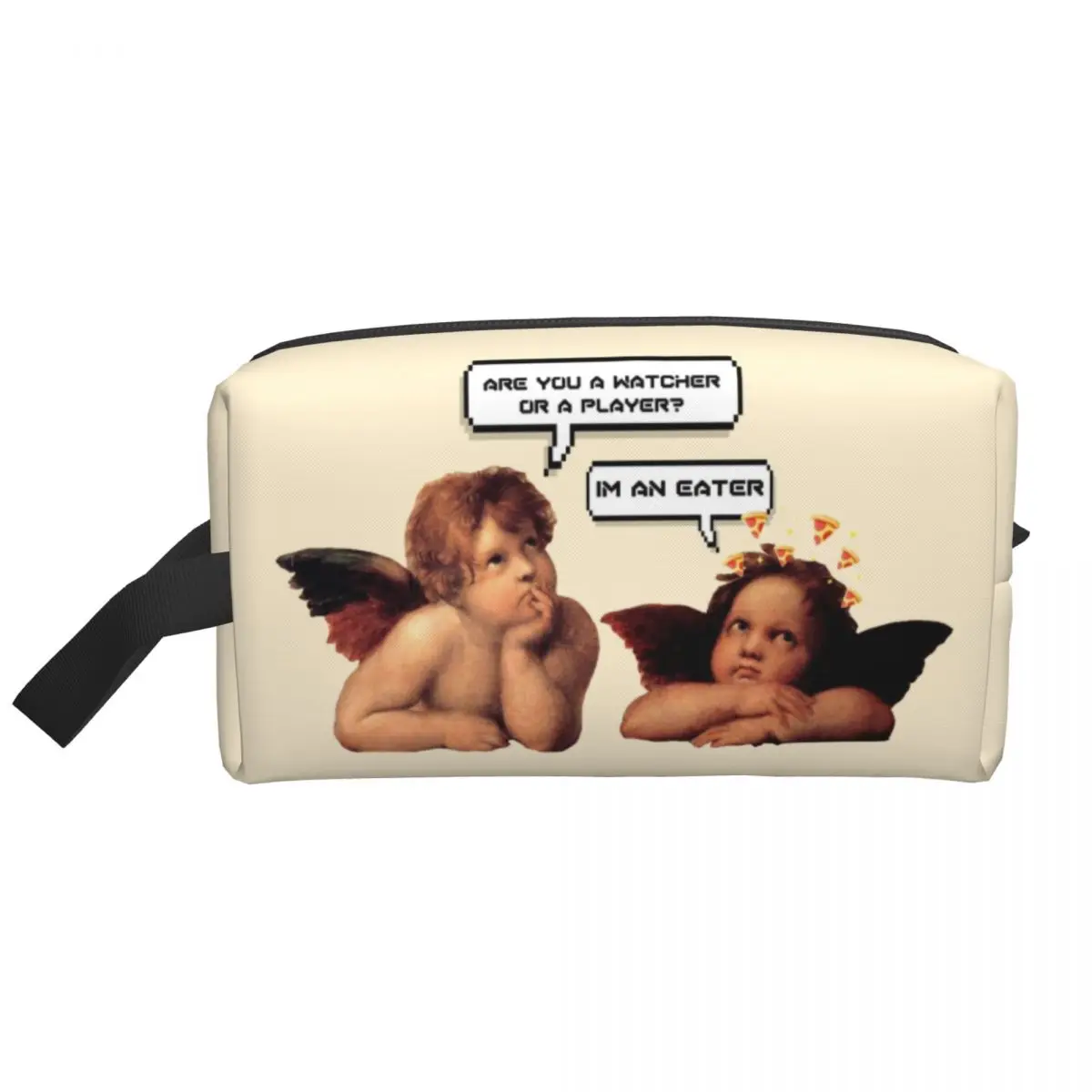 Custom Funny Renaissance Angels Cosmetic Bag Women Big Capacity Winged Cherubs Makeup Case Beauty Storage Toiletry Bags