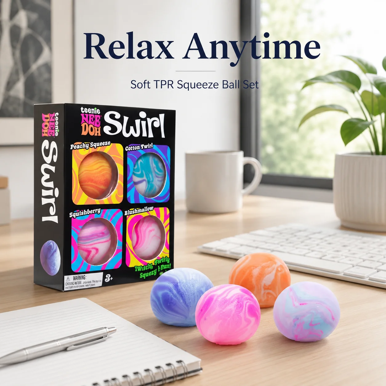 Needoh Soft and Glutinous Sensory Stress-relief Toy Cube Filled with Gel Stretchable Ball Soft Ice blind box Slow Rebound view 2