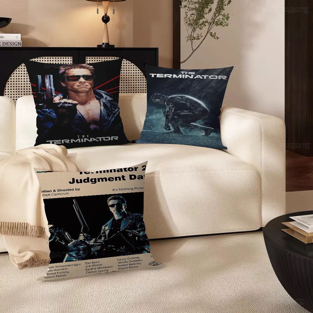 80s Movie TV The Terminator Cushion Cover Inches Farmhouse Decor Home Throw Pillow Covers For Couch Decorations