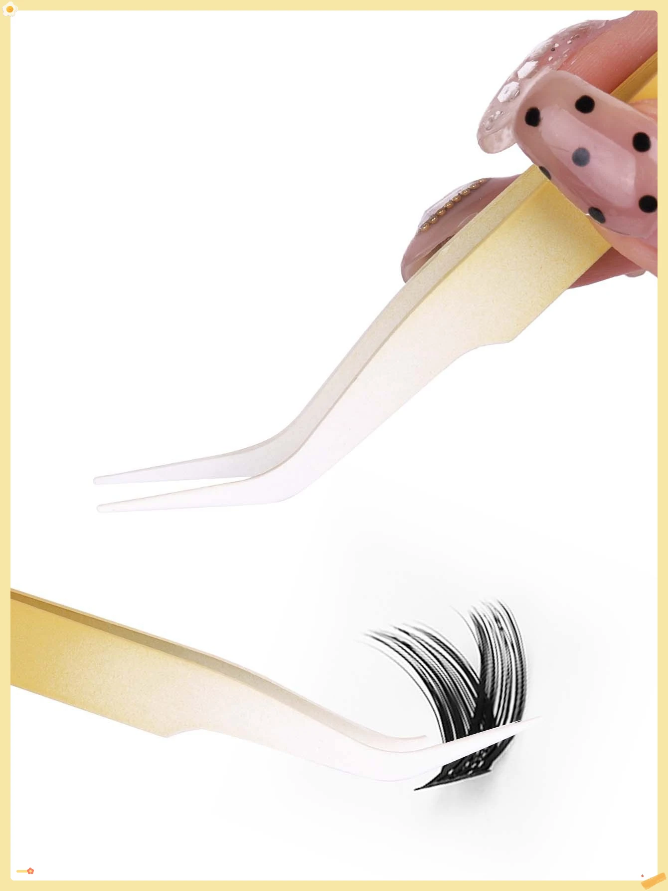 DIY رمش تمديد الملقط الفولاذ المقاوم للصدأ خفيفة الوزن دائم عبر الحدود أداة ماكياج الإناث // * #2