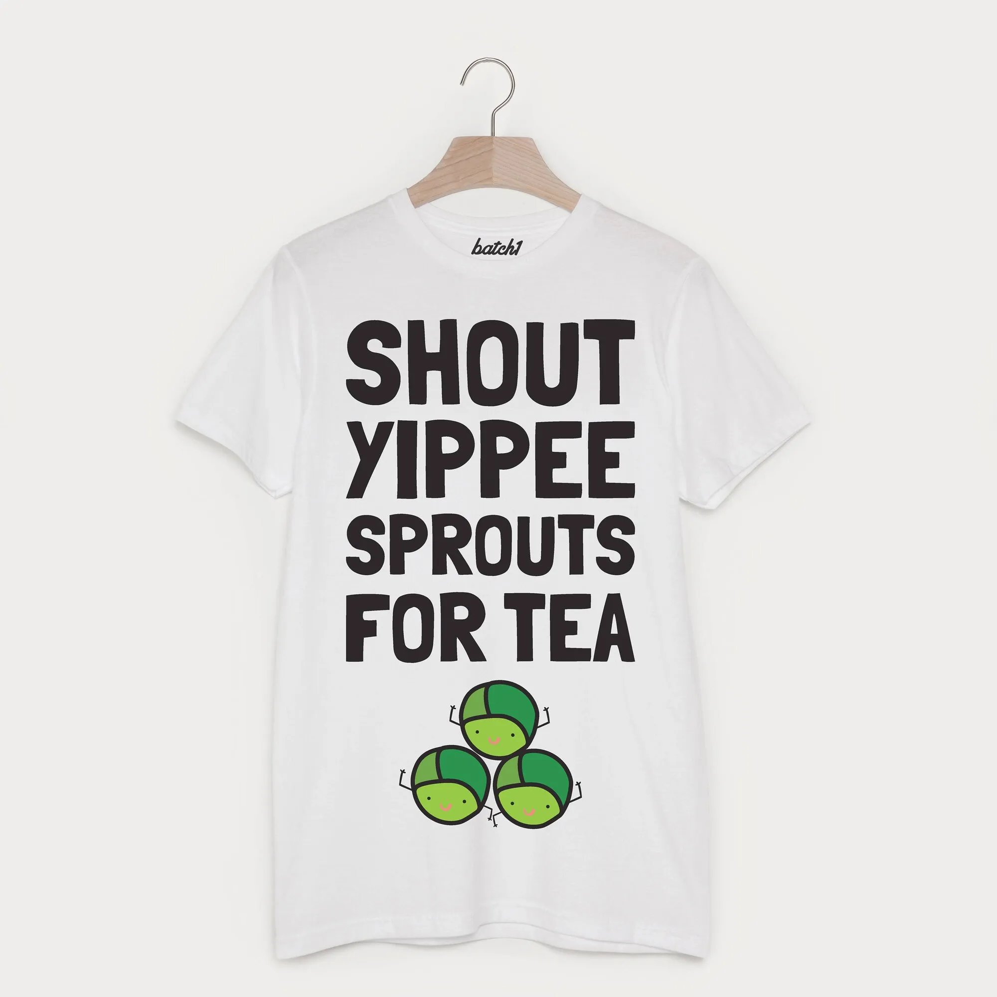 Shout Yippee Sprouts For Tea Unisex Christmas Slogan T-Shirt