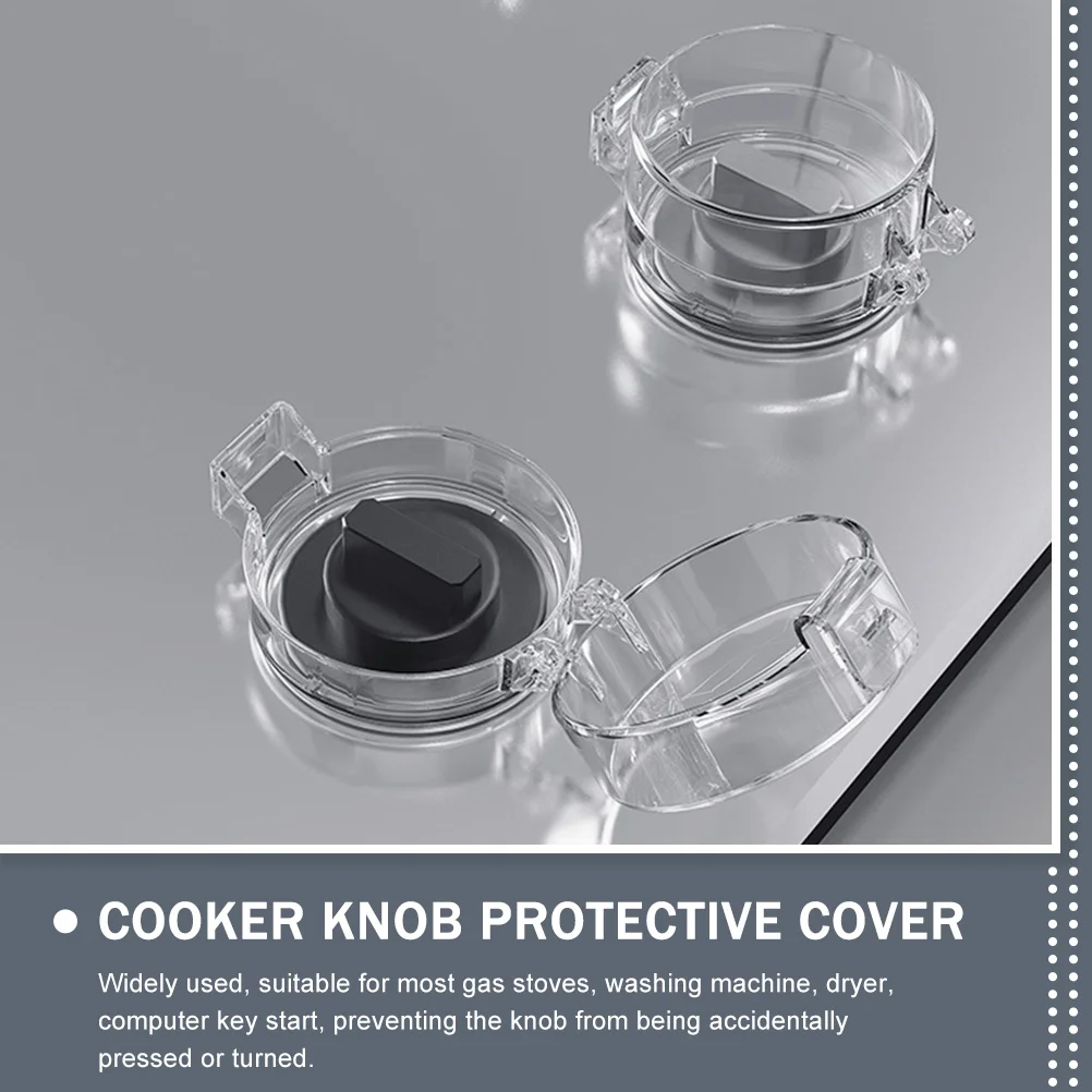 4 Pcs Gas Knob Cover Explosion-proof Baby Stove Lock Kitchen Accessories Essentials