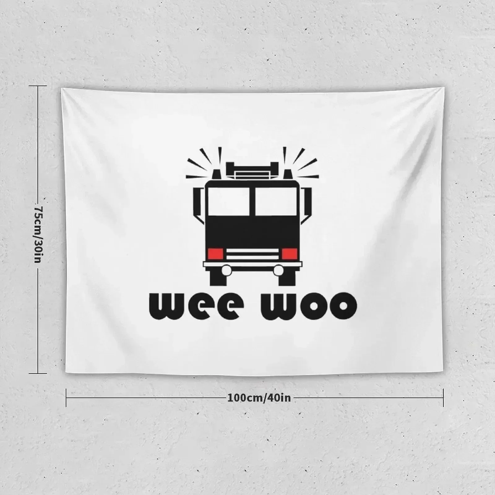 Wee Woo Firetruck Tapestry Bedroom Decoration Decor For Room Tapestry