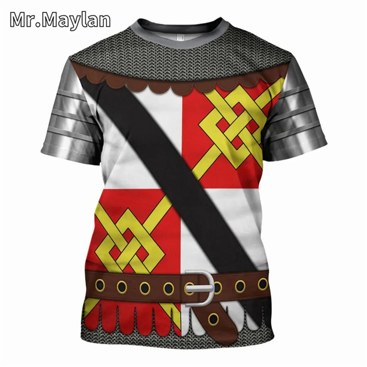 Medieval Knights Armor Cosplay Costume Tshirt 3D Men T shirt Vintage Fashion Short Sleeve Shirt Summer Streetwear Unisex Tee-020